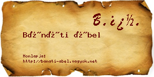 Bánáti Ábel névjegykártya